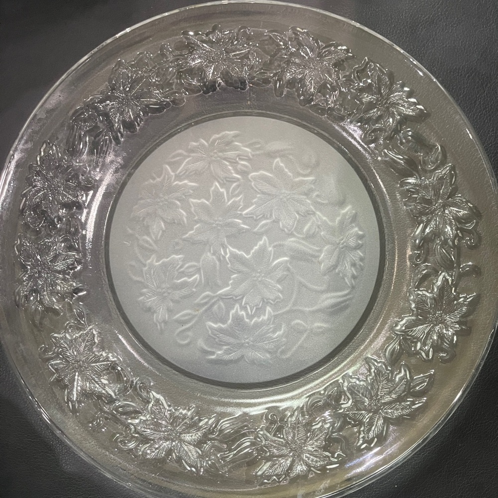 Princess House clear Dinnerware Plate and lunch plates with Intricate Design